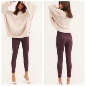 Free People Mignight Vegan Faux Suede Leggings‎ size 25